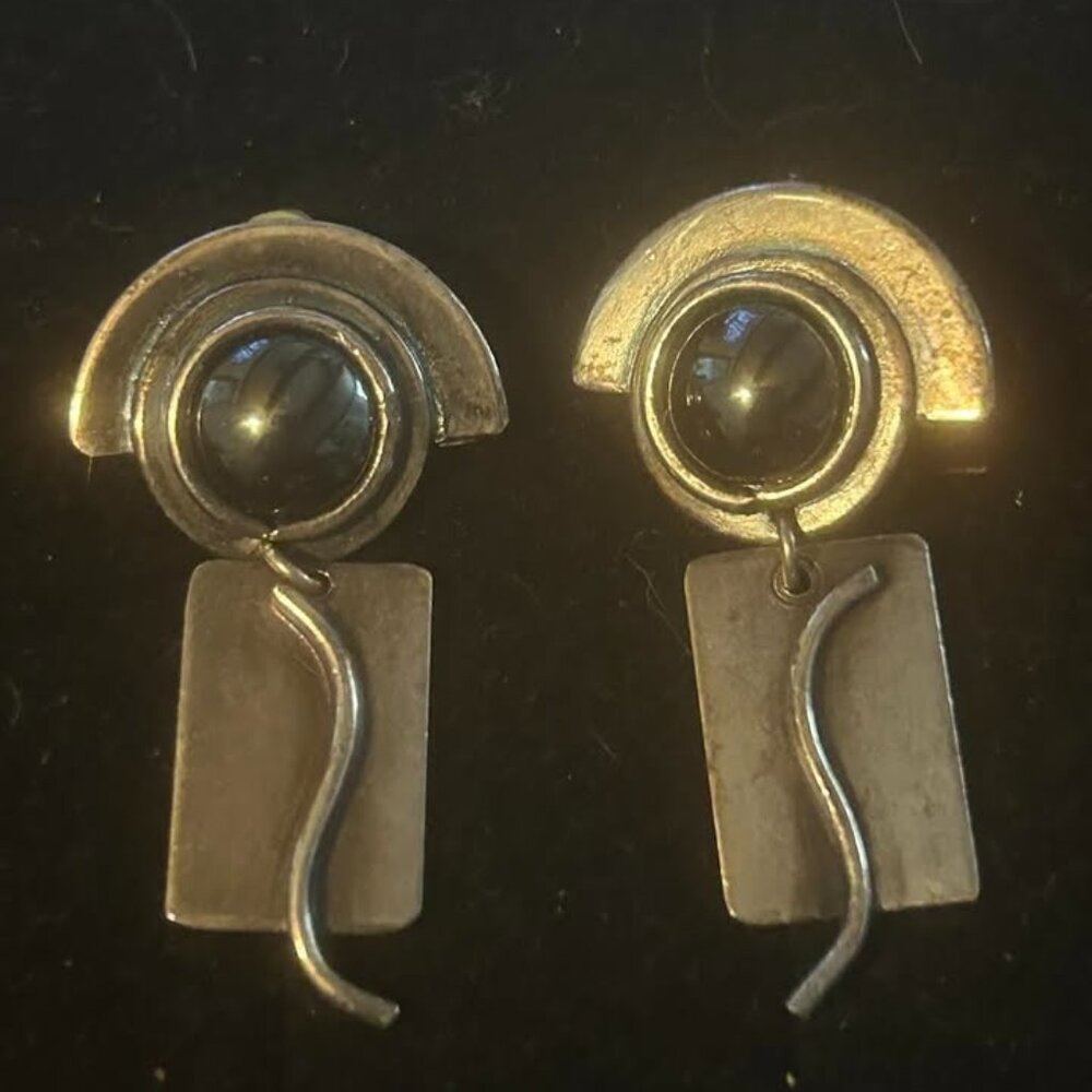 Modernist Vintage Clip Earrings